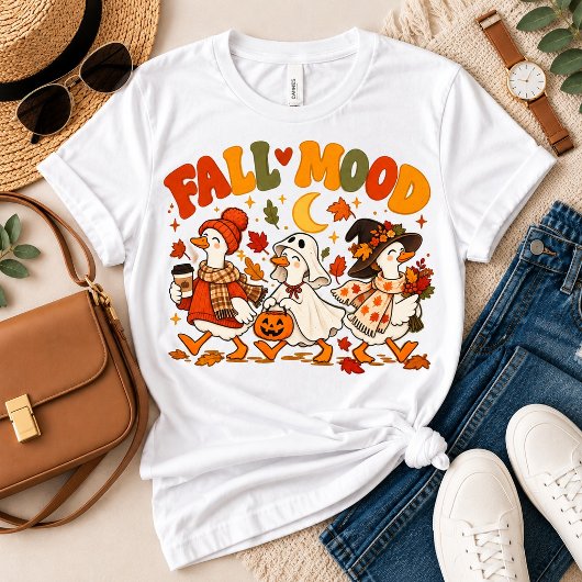 Herfststemming Eenden T-Shirt | Cute Ghost Duck Po