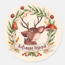 Herfststemming Halloween Ronde Sticker