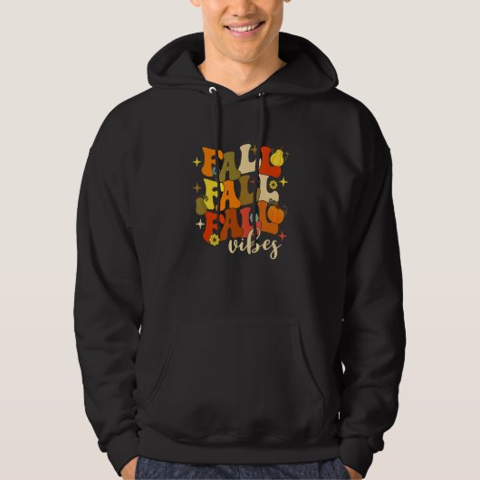 Herfststemming Herfst Vintage Groovy Pompoen Herfs Hoodie (Voorkant)