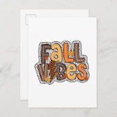 Herfststemming Herfstbladeren Pompoengewürs Thanks Uitnodiging Briefkaart (Voorkant / Achterkant)