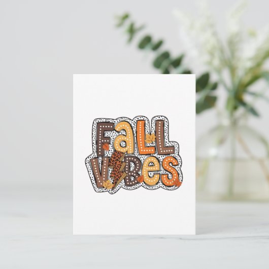 Herfststemming Herfstbladeren Pompoengewürz Thanks Uitnodiging Briefkaart (Staand voorkant)