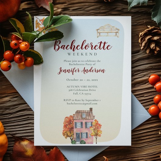 Herfststemming Houtige Meisjesuitje Kaart
