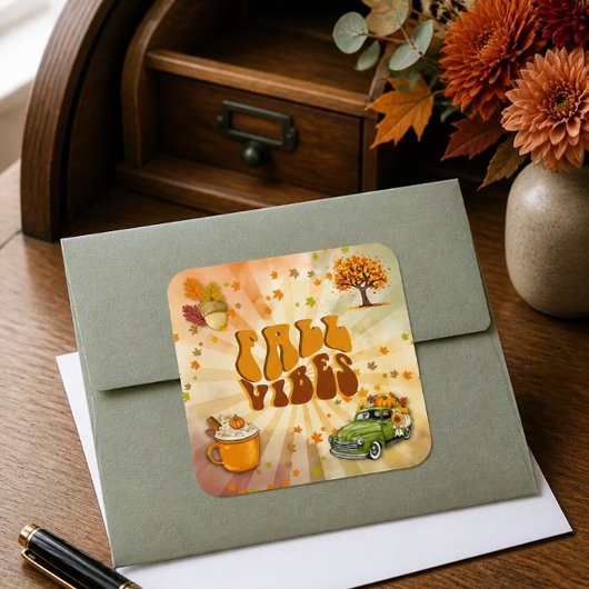 Herfststemming Kleurrijke Sticker