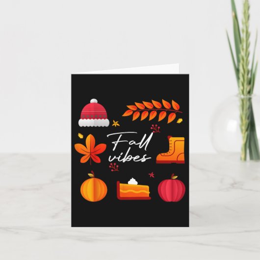 Herfststemming Knus Herfstseizoen Herfst Pompoen D Kaart (Voorkant)