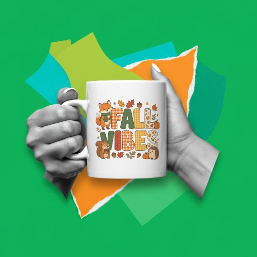 Herfststemming Letterblok Koffiemok