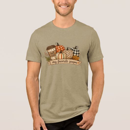 Herfststemming, mijn favoriete seizoen Tri-Blend shirt (Voorkant)