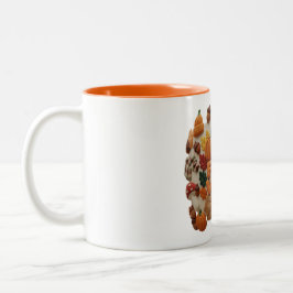Herfststemming mok, Herfst 2D Puff koffie Tweekleurige Koffiemok
