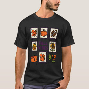 Herfststemming Postzegels Eekhoorn Herfstbladeren T-shirt