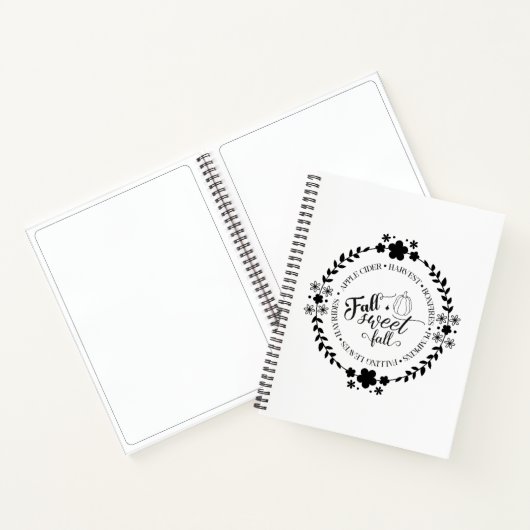 Herfststemming Spiraal Notebook & Schetsboek Notitieboek (Binnen)