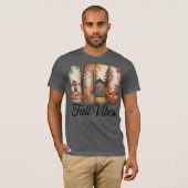 Herfststemming T-shirt – Knus herfsthuisje & Pompo (Voorkant volledig)