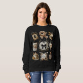 Herfststemming Thanksgiving Pompoen Coquette Strik Trui (Voorkant volledig)