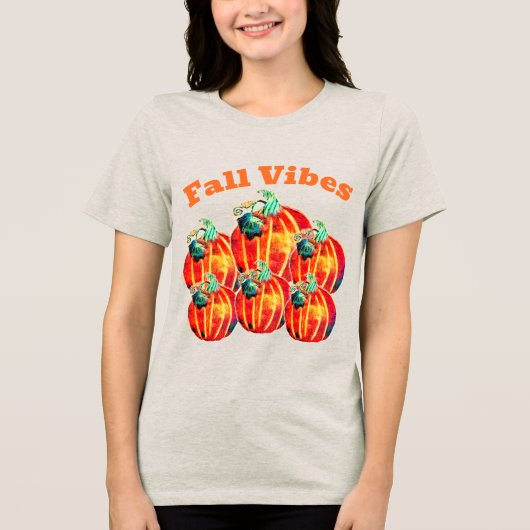 Herfststemming Tri-Blend T-shirt (Voorkant)