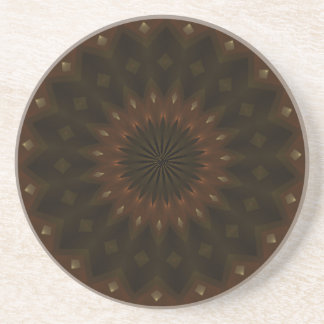 Herfstster Kaleidoscope Mandala Zandsteen Onderzetter