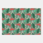 Herfststijl houtpatroon Paddestoel Waterverf Inpakpapier Vel (Voorkant 3)