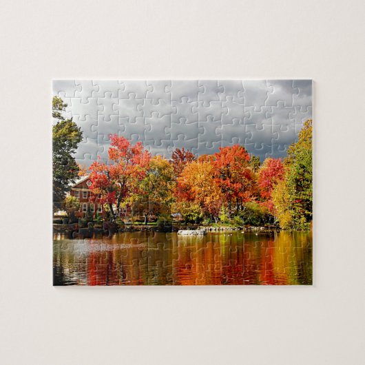 Herfststorm op komst legpuzzel (Horizontaal)