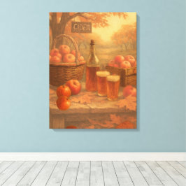 Herfststorting - Rustige ciderproeverij Canvas Afdruk