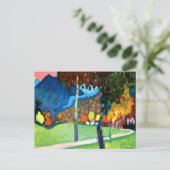 Herfststudie in Oberau, door Kandinsky, Briefkaart (Staand voorkant)