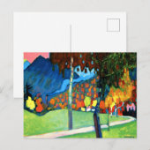 Herfststudie in Oberau, door Kandinsky, Briefkaart (Voorkant / Achterkant)