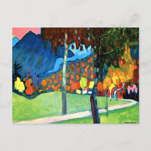 Herfststudie in Oberau, door Kandinsky, Briefkaart (Voorkant)