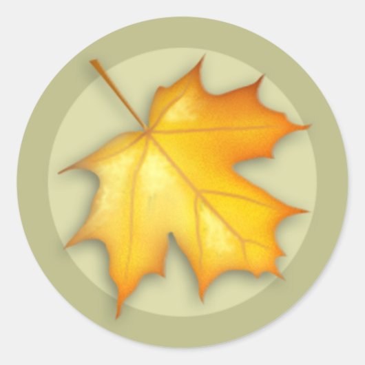 herfstsuiker esdoornblad ronde Sticker (Voorkant)