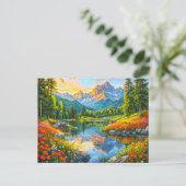 Herfstsymfonie. Bloemenharmonie van de Natuur. Briefkaart (Staand voorkant)