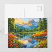 Herfstsymfonie. Bloemenharmonie van de Natuur. Briefkaart (Voorkant / Achterkant)