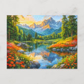 Herfstsymfonie. Bloemenharmonie van de Natuur. Briefkaart (Voorkant)