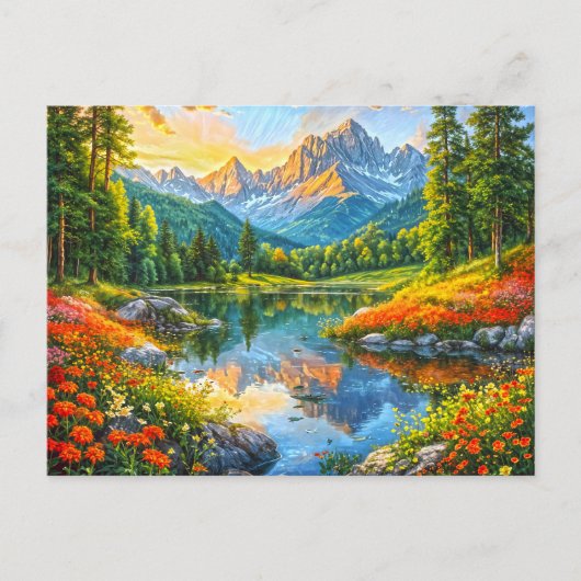 Herfstsymfonie. Bloemenharmonie van de Natuur. Briefkaart (Voorkant)