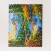 Herfstsymfonie. Bloemenharmonie van de Natuur. Legpuzzel (Verticaal)