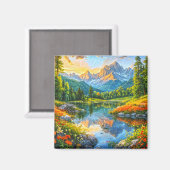 Herfstsymfonie. Bloemenharmonie van de Natuur. Magneet (Voorkant / Achterkant)