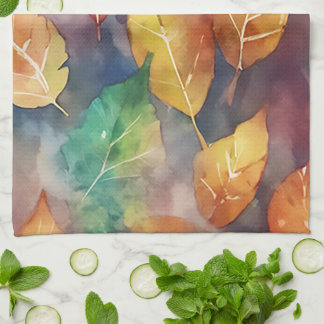 Herfstsymfonie van kleuren theedoek