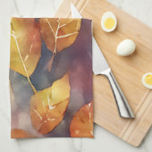 Herfstsymfonie van kleuren theedoek (Quarter Fold)
