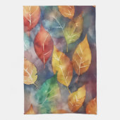Herfstsymfonie van kleuren theedoek (Verticaal)