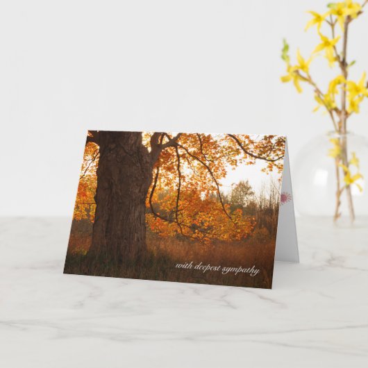 herfstsympathie kaart (Gele Bloem)