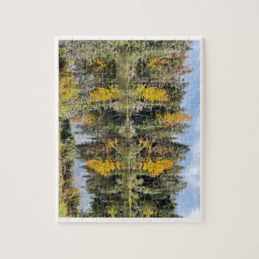 Herfsttafereel in New England Legpuzzel (Verticaal)