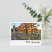 Herfsttafereel op kerkhof / Suikeresdoorn / Blijk  Briefkaart (Staand voorkant)