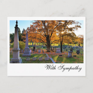 Herfsttafereel op kerkhof / Suikeresdoorn / Medele Briefkaart