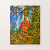 Herfsttafereel Wisconsin. Legpuzzel (Verticaal)
