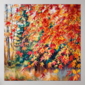 Herfsttakken - Natuur Illustratiestijl Poster (Voorkant)