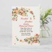 Herfsttakken uitnodiging (Staand voorkant)