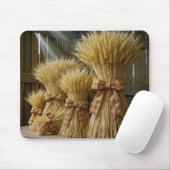Herfsttarwebundels gebonden met geplakt lint muismat (Met muis)