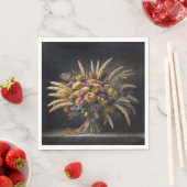 Herfsttarwestengels en mama boeket servet (Insitu)