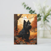 herfstterriër briefkaart (Staand voorkant)
