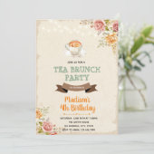 Herfstthee en brunch Uitnodiging (Staand voorkant)