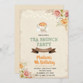 Herfstthee en brunch Uitnodiging (Voorkant / Achterkant)