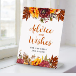 Herfstthema Advies en Wensen Voetstuk Bord Reclamebord Met Voetstuk