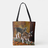 Herfstthema Baby Geiten Tote Bag (Achterkant)