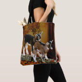 Herfstthema Baby Geiten Tote Bag (Dichtbij)