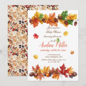 Herfstthema herfst verlaat Baby shower Kaart (Voorkant / Achterkant)