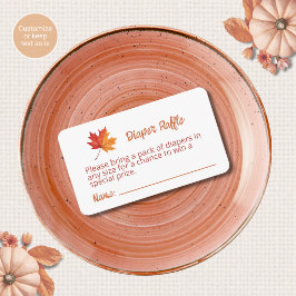 Herfstthema Luierraffle Bijgevoegde Kaart Blad